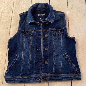 Cat & Jack blue jean vest jacket